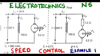 Electrotechnics N5 Speed Control Example 1 DC Machines mathszoneafricanmotives mathswithadmirelightone [upl. by Ferro]