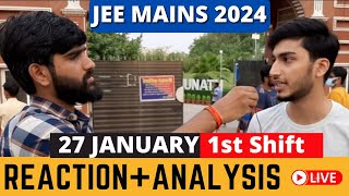 JEE Main 2024 🤯  27th January 1st Shift Student Reaction  Live Feedback 🚨 [upl. by Mirielle486]