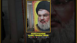 Irans Leader Khamenei Slams Israeli Strikes on Lebanon After Hezbollah Leader Nasrallahs Death [upl. by Alenairam666]