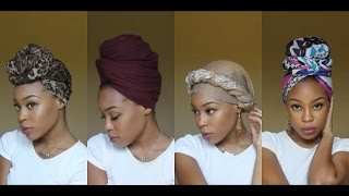 4 Quick amp EASY HeadwrapTurban Styles Short Natural Hair amp TWA Friendly [upl. by Ozen]