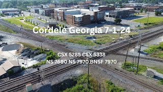 CSX freight followed by NS with foreign power BNSF heading through Cordele Georgia [upl. by Gnel597]