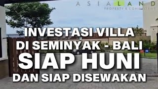 VILLA DIJUAL DI SEMINYAK BALI  SIAP HUNI  DISEWAKAN [upl. by Galven]