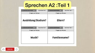 Sprechen A2 Teil 1 [upl. by Aileahcim]