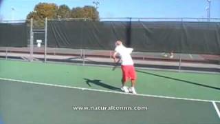 Left Handed Serve DemonstrationNatural Two Handled Racket [upl. by Barris]