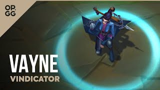 League of Legends Vindicator Vayne OPGG Skin Review [upl. by Baptlsta]