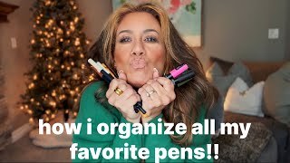 How I organize all my favorite planning and art pensI share it all pen art organization [upl. by Rather150]