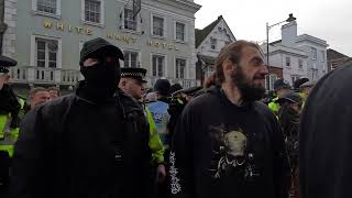 Scuffles break out Lewes Boxing Day Hunt 2023  7 Arrested [upl. by Llenrev739]