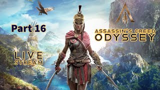 AC Odyssey  No commentary  Part 16  Live  Full Game Walkthrough [upl. by Adria529]