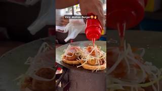 Momos Burger 🍔The recipe for Making Momos in Burger is a Bit Strange😱foodie shorts shortvideo [upl. by Atirma]