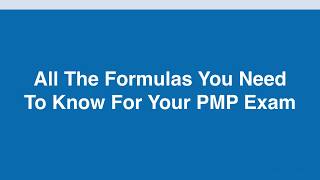 All the PMP Formulas and Calculations  PMBOK 6th Edition [upl. by Hola936]