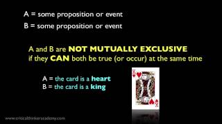 What MUTUALLY EXCLUSIVE means in Probability Theory [upl. by Lehcir]