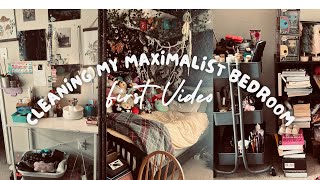 🌱🪷🎶Cleaning my maximalist bedroom not very aesthetic [upl. by Michon]