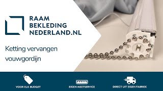 Ketting vervangen van een vouwgordijn ➤ Raambekleding Nederland [upl. by Casia]