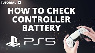 How to check PS5 controller battery percentage level [upl. by Ibmat]