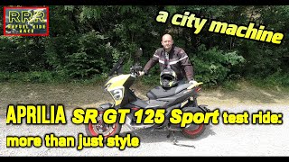 Aprilia SR GT 125 Sport test ride more than just style [upl. by Wakeen]