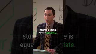 TBBT S04E14  Sheldon  Stunned silence is equally appropriate shorts [upl. by Janella]