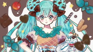 【お絵描き実況】チョコミントの女の子描いてみた🍨🌱🍫【イラストメイキング】 [upl. by Artima]