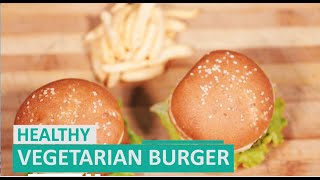 Vegetarian Burger For Health Freaks  Disano Olive Oil  हैल्दी बर्गर  Olive Oil Recipes [upl. by Aicrop]