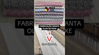 FABRICAÇÃO Manta de Algodão em Tear Elétrico Indústria Têxtil shorts araujotextil [upl. by Acilgna697]