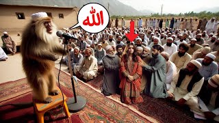 Allah Ki Qudrat Ka Karishma🐒Allah Na Bandar Ko Zuban Di Or Bandar Bolnay Laga🐒Bolany Walay Bandar [upl. by Yelsa]