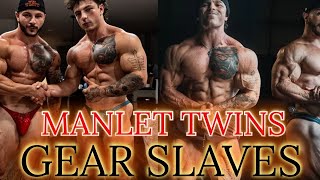 The Manlet Twins quotGEAR SLAVESquot COMPETING FOR Manlet TWIN quotThong sizequotthetrentwins [upl. by Acyssej]