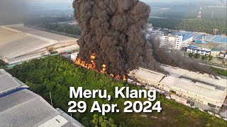 Kilang memproses cat terbakar di Meru Klang  2942024 [upl. by Leverick]