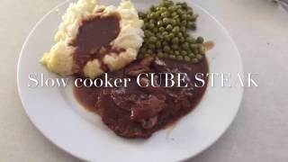 Cube Steak  Slow Cooker [upl. by Bailey912]