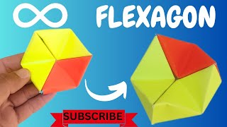 How to make infinity flexagon very easy 3 step paper infinite toy  paper flexagon origami toy [upl. by Gilbertina]