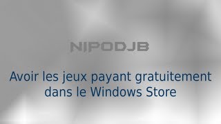 Jeux payant gratuit dans le Windows Store PC Windows 80 [upl. by Catlaina]