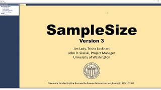 Program SampleSize Purpose Downloading Installing and Using Lesson One [upl. by Kora]