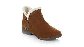 Sporto Suede Bootie with Fabric Collar [upl. by Nrubyar]