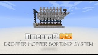 Dropper Hopper Sorting System  100 working amp stackable  Minecraft [upl. by Whallon937]