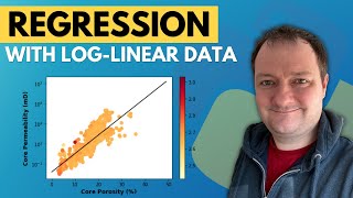 Porosity Permeability PoroPerm LogLinear Regression in Python  Petrophysics [upl. by Miranda]