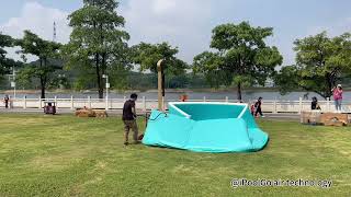 How to install the inflatable above ground pool by yourself iPoolGo inflatable pool 1655ft size [upl. by Neira]