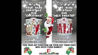 Personalized Christmas Mugs by KrcilDesignscom [upl. by Gwenni]