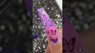 Satisfying Nail Peel with a Nail Reveal 🦋 Ending it with a Satisfying Nail Chop 💅🏽 [upl. by Fredrika]