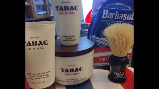 Barbasol and Tabac head shave [upl. by Euqinomad219]