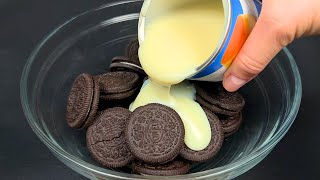 Schlagen Sie Kondensmilch mit Kekse Oreo auf Das köstlichste Dessert ohne Backen [upl. by Llehcar]