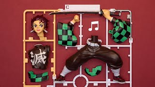 ♪Build Tanjiro Kamado  Demon Slayer  Satisfying beat building  Speed build  Model Kit [upl. by Htenay]