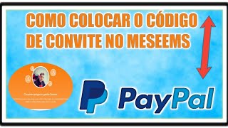 Como colocar o código de convite no Meseems [upl. by Araek]