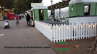 Christmas market on the Southbank London christmasmarketsouthbanklondon2024 [upl. by Margot]