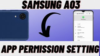 Samsung App Permission Setting  How To Find App Permissions In Samsung A03 A03 core [upl. by Enellij]