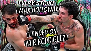 Every STRIKE Max Holloway Landed On Yair Rodriguez mma ufc striking [upl. by Anibla320]