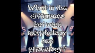 What is the difference between morphology and phonology [upl. by Llerut]