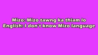 How to say quotI dont know Mizo languagequot  Tutorial Mizo  English [upl. by Salokcin]