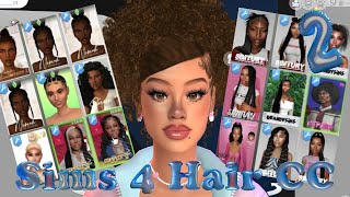 700 Sims 4 CC Hair Folder  CC Links 2 [upl. by Nauqas]