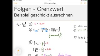 einfach erklärt  Folgen  Grenzwert berechnen einfaches Beispiel in 3 Schritten mit Epsilon [upl. by Zakaria]