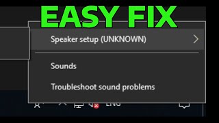 How To Fix Speaker Setup Unknown Error in Windows [upl. by Lodhia]