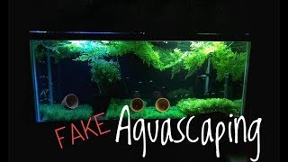 FAKE Aquascaping Planted Tank without all the Work [upl. by Boles442]