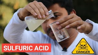 Sulfuric acid experiment  সালফিউরিক অ্যাসিড ☠️☠️ [upl. by Ishii697]